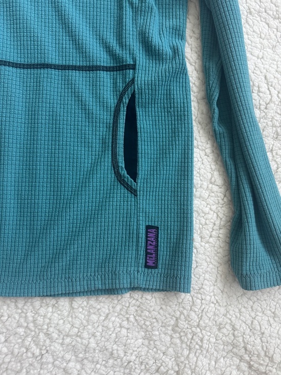 Melanzana 🏔️Blue Hoodie Men’s Large Waffle-Knit Hooded Pullover - Picture 5 of 7